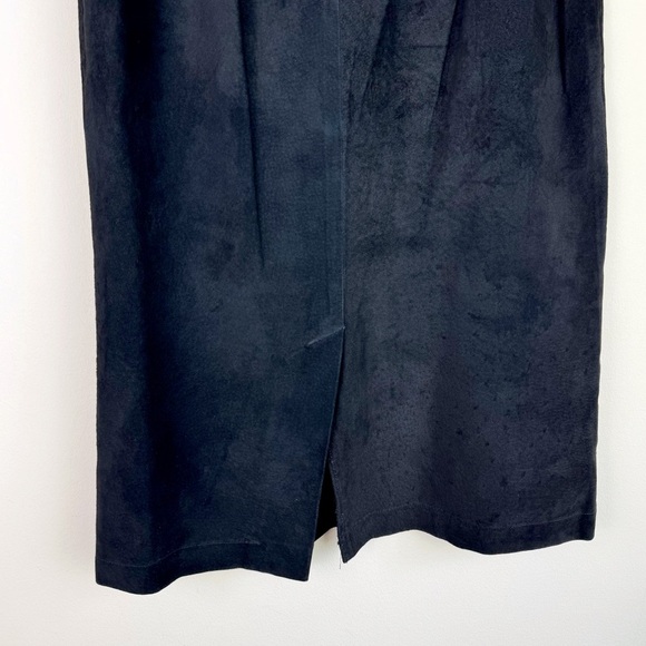 Marshall Fields Country Shop Vintage Black Suede Skirt - Picture 6 of 10